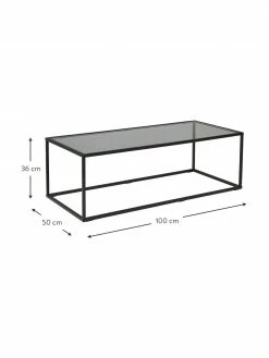 Westwing Collection Table basse en verre Maya, larg. 110 x haut. 36 cm -furniture Soldes Table basse en verre Maya 14