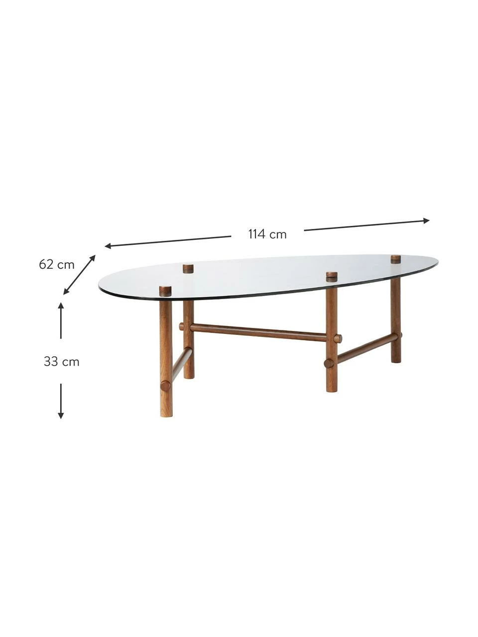 Westwing Collection Table basse en verre forme organique Pond, larg. 114 x haut. 33 cm 2 Westwing Collection Table basse en verre forme organique Pond, larg. 114 x haut. 33 cm – Image 2