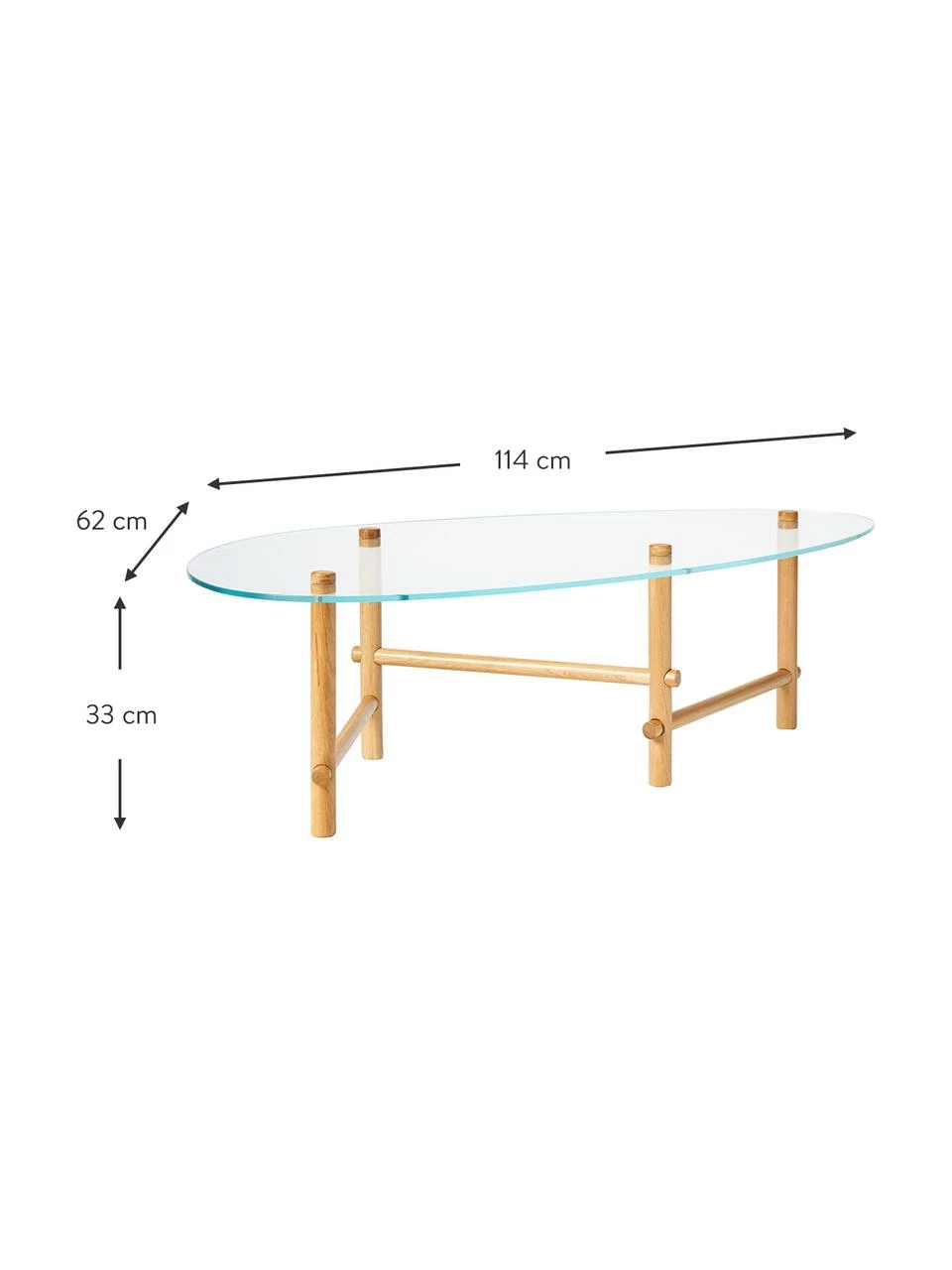 Westwing Collection Table basse en verre forme organique Pond, larg. 114 x haut. 33 cm 2 Westwing Collection Table basse en verre forme organique Pond, larg. 114 x haut. 33 cm – Image 2