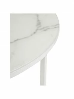 Westwing Collection Table basse en verre marbré Antigua, Ø 80 x haut. 45 cm -furniture Soldes Table basse en verre marbre Antigua 5