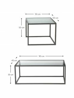 Dutchbone Table basse en verre rainuré Boli, 2 élém., Lot de différentes tailles 8 Dutchbone Table basse en verre rainuré Boli, 2 élém., Lot de différentes tailles -furniture Soldes Table basse en verre rainure Boli 2 elem 2