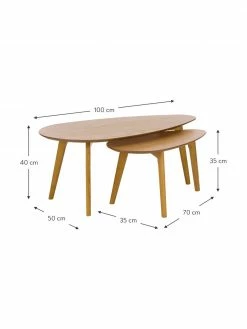 Table basse gigogne chêne Bloom, 2 élém., Lot de différentes tailles 8 Table basse gigogne chêne Bloom, 2 élém., Lot de différentes tailles -furniture Soldes Table basse gigogne chene Bloom 2 elem 2
