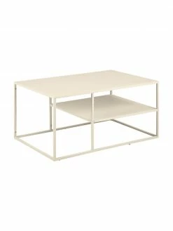 Westwing Collection Table basse industrielle en métal beige Neptun, larg. 90 x haut. 45 cm -furniture Soldes Table basse industrielle en metal beige Neptun 10