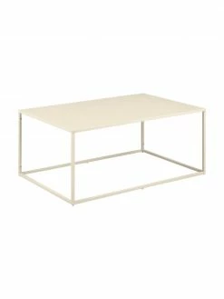 Westwing Collection Table basse industrielle en métal beige Neptun, larg. 90 x haut. 40 cm