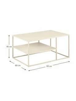 Westwing Collection Table basse industrielle en métal beige Neptun, larg. 90 x haut. 45 cm -furniture Soldes Table basse industrielle en metal beige Neptun 8