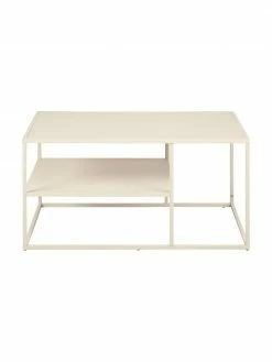 Westwing Collection Table basse industrielle en métal beige Neptun, larg. 90 x haut. 45 cm -furniture Soldes Table basse industrielle en metal beige Neptun 9