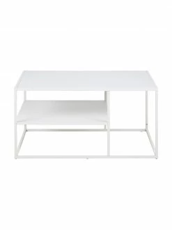 Westwing Collection Table basse industrielle en métal blanc Neptun, larg. 90 x haut. 45 cm -furniture Soldes Table basse industrielle en metal blanc Neptun 4