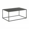 Westwing Collection Table basse industrielle en métal noir Neptun, larg. 90 x haut. 40 cm