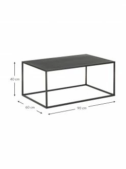 Westwing Collection Table basse industrielle en métal noir Neptun, larg. 90 x haut. 40 cm -furniture Soldes Table basse industrielle en metal noir Neptun 2