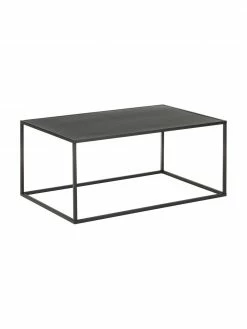 Westwing Collection Table basse industrielle en métal noir Neptun, larg. 90 x haut. 40 cm