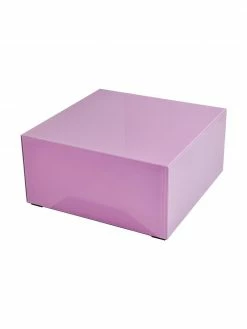 Table basse lilas Pop, surface réfléchissante, larg. 60 x haut. 30 cm