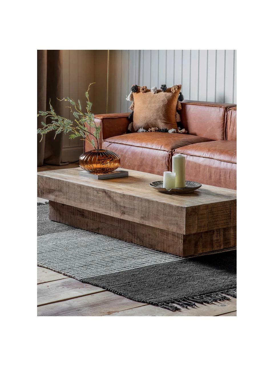 Table basse manguier Iowa, larg. 150 x haut. 30 cm 2 Table basse manguier Iowa, larg. 150 x haut. 30 cm – Image 2