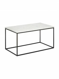 Westwing Collection Table basse marbre Alys, larg. 80 x haut. 40 cm