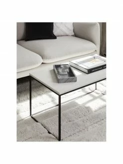 Westwing Collection Table basse marbre&nbsp;Alys, larg. 80 x haut. 40 cm -furniture Soldes Table basse marbre Alys 15