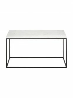 Westwing Collection Table basse marbre&nbsp;Alys, larg. 80 x haut. 40 cm -furniture Soldes Table basse marbre Alys 17