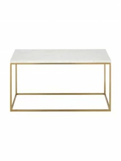 Westwing Collection Table basse marbre Alys, larg. 80 x haut. 40 cm -furniture Soldes Table basse marbre Alys 3