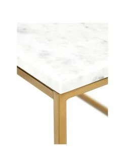 Westwing Collection Table basse marbre Alys, larg. 80 x haut. 40 cm -furniture Soldes Table basse marbre Alys 5