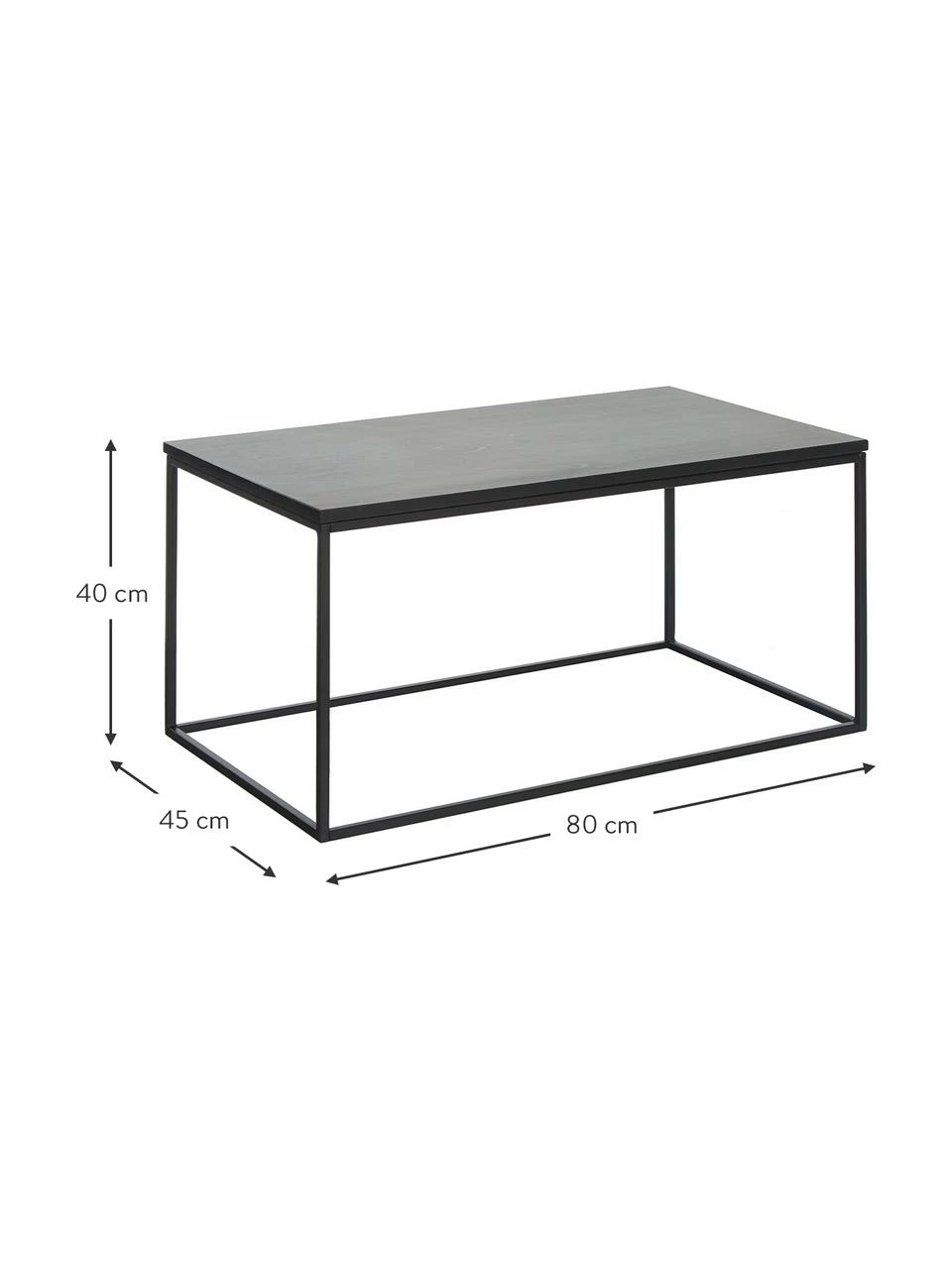 Westwing Collection Table basse marbre Alys, larg. 80 x haut. 40 cm 3 Westwing Collection Table basse marbre Alys, larg. 80 x haut. 40 cm – Image 3