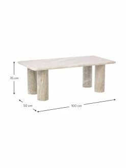 Westwing Collection Table basse marbre Mabel, larg. 100 x haut. 35 cm 8 Westwing Collection Table basse marbre Mabel, larg. 100 x haut. 35 cm -furniture Soldes Table basse marbre Mabel 2
