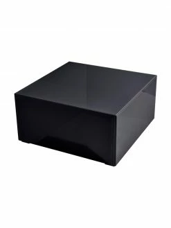 Table basse noire Pop, surface réfléchissante, larg. 60 x haut. 30 cm