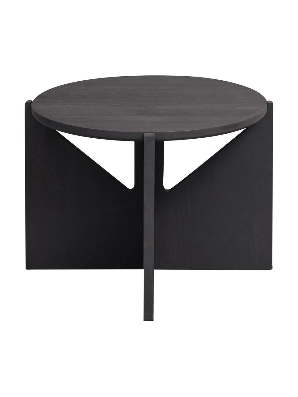 Table basse noire bois de chêne Future, Ø 52 x haut. 36 cm 4 Table basse noire bois de chêne Future, Ø 52 x haut. 36 cm – Image 4