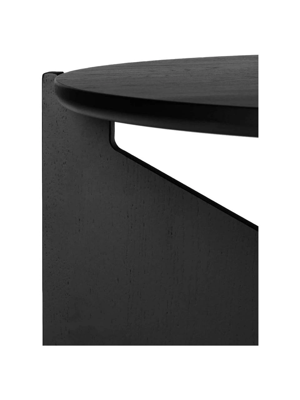 Table basse noire bois de chêne Future, Ø 52 x haut. 36 cm 5 Table basse noire bois de chêne Future, Ø 52 x haut. 36 cm – Image 5