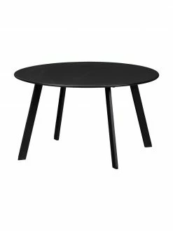Table basse noire de jardin Fer, Ø 70 x haut. 40 cm