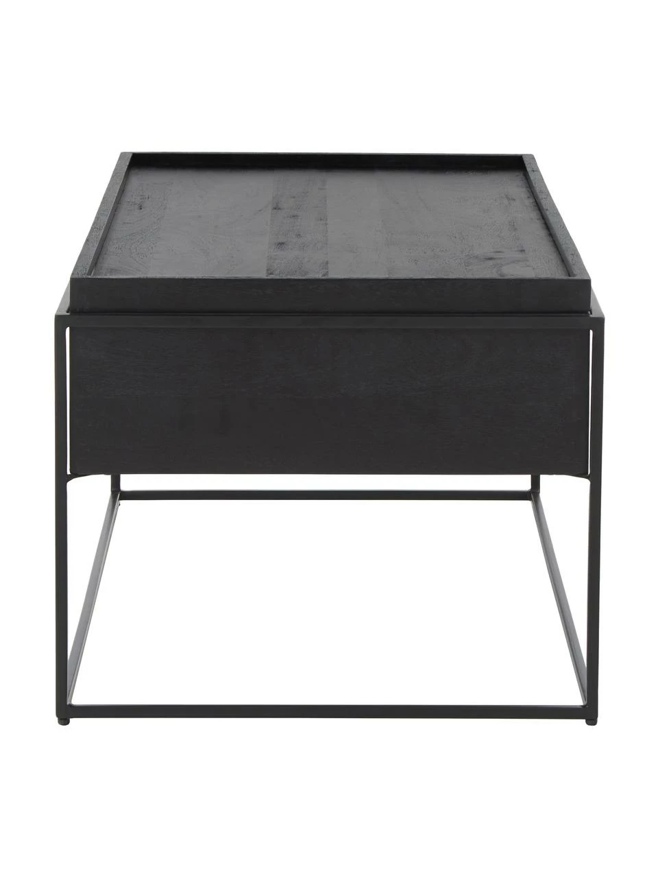 Westwing Collection Table basse noire en bois et métal Theo, larg. 100 x haut. 45 cm 5 Westwing Collection Table basse noire en bois et métal Theo, larg. 100 x haut. 45 cm – Image 5