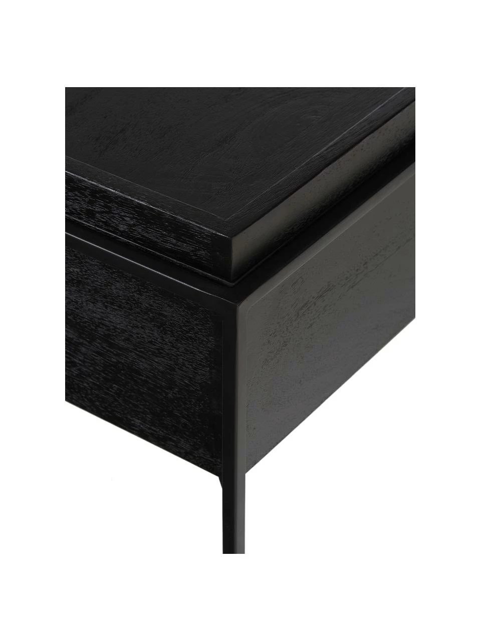 Westwing Collection Table basse noire en bois et métal Theo, larg. 100 x haut. 45 cm 6 Westwing Collection Table basse noire en bois et métal Theo, larg. 100 x haut. 45 cm – Image 6