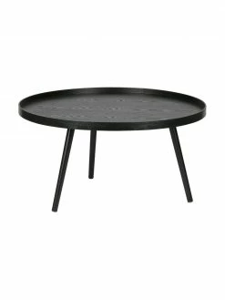 Table basse noire rétro ronde Mesa, Ø 78 x haut. 39 cm