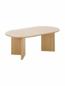 Westwing Collection Table basse ovale en bois Toni, larg. 100 x haut. 35 cm