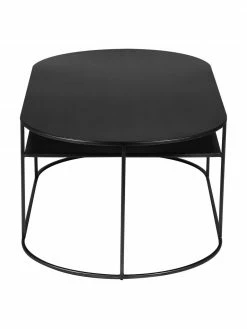 Table basse ovale métal noir Grayson, larg. 120 x haut. 40 cm -furniture Soldes Table basse ovale metal noir Grayson 3