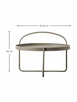 Table basse plateau brun Melbury, Ø 65 x haut. 50 cm -furniture Soldes Table basse plateau brun Melbury 2