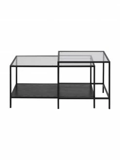 Table basse plateau en verre Seaford, 2 élém., Lot de différentes tailles 9 Table basse plateau en verre Seaford, 2 élém., Lot de différentes tailles -furniture Soldes Table basse plateau en verre Seaford 2 elem 3