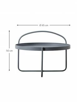 Table basse ronde avec plateau gris Melbury, Ø 65 x haut. 50 cmDisponibilité limitée -furniture Soldes Table basse ronde avec plateau gris Melbury 2