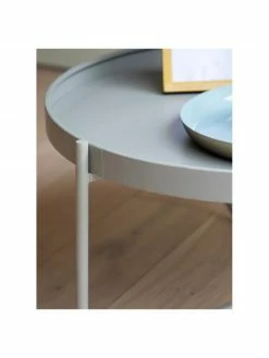 Table basse ronde avec plateau gris Melbury, Ø 65 x haut. 50 cmDisponibilité limitée -furniture Soldes Table basse ronde avec plateau gris Melbury 3