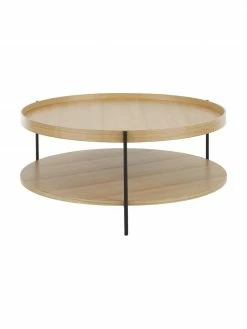 Westwing Collection Table basse ronde avec rangement Renee, Ø 90 x haut. 39 cm