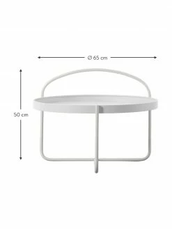 Table basse ronde blanche Melbury, Ø 65 x haut. 50 cm -furniture Soldes Table basse ronde blanche Melbury 2