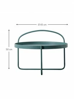 Table basse ronde bleue Melbury, Ø 65 x haut. 50 cm -furniture Soldes Table basse ronde bleue Melbury 2
