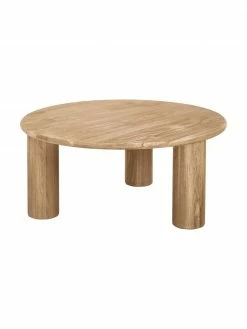 Westwing Collection Table basse ronde bois de chêne Didi, Ø 80 x haut. 35 cm -furniture Soldes Table basse ronde bois de chene Didi 3