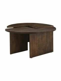 Table basse ronde bois de manguier Match, 2 élém., Ø 90 x haut. 41 cm -furniture Soldes Table basse ronde bois de manguier Match 2 elem 9