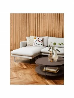 Westwing Collection Table basse ronde bois de noyer Renee, Ø 90 x haut. 39 cm -furniture Soldes Table basse ronde bois de noyer Renee 2