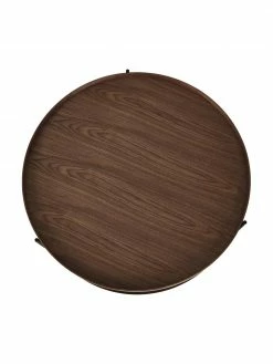 Westwing Collection Table basse ronde bois de noyer Renee, Ø 90 x haut. 39 cm -furniture Soldes Table basse ronde bois de noyer Renee 4