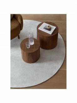 Westwing Collection Table basse ronde en bois Dan, 2&nbsp;&eacute;l&eacute;m., Lot de différentes tailles -furniture Soldes Table basse ronde en bois Dan 2 elem 14