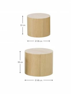 Westwing Collection Table basse ronde en bois Dan, 2 élém., Lot de différentes tailles 9 Westwing Collection Table basse ronde en bois Dan, 2 élém., Lot de différentes tailles -furniture Soldes Table basse ronde en bois Dan 2 elem 3
