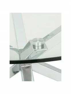 Table basse ronde en métal et verre Emilie, Ø 82 x haut. 40 cm -furniture Soldes Table basse ronde en metal et verre Emilie 4