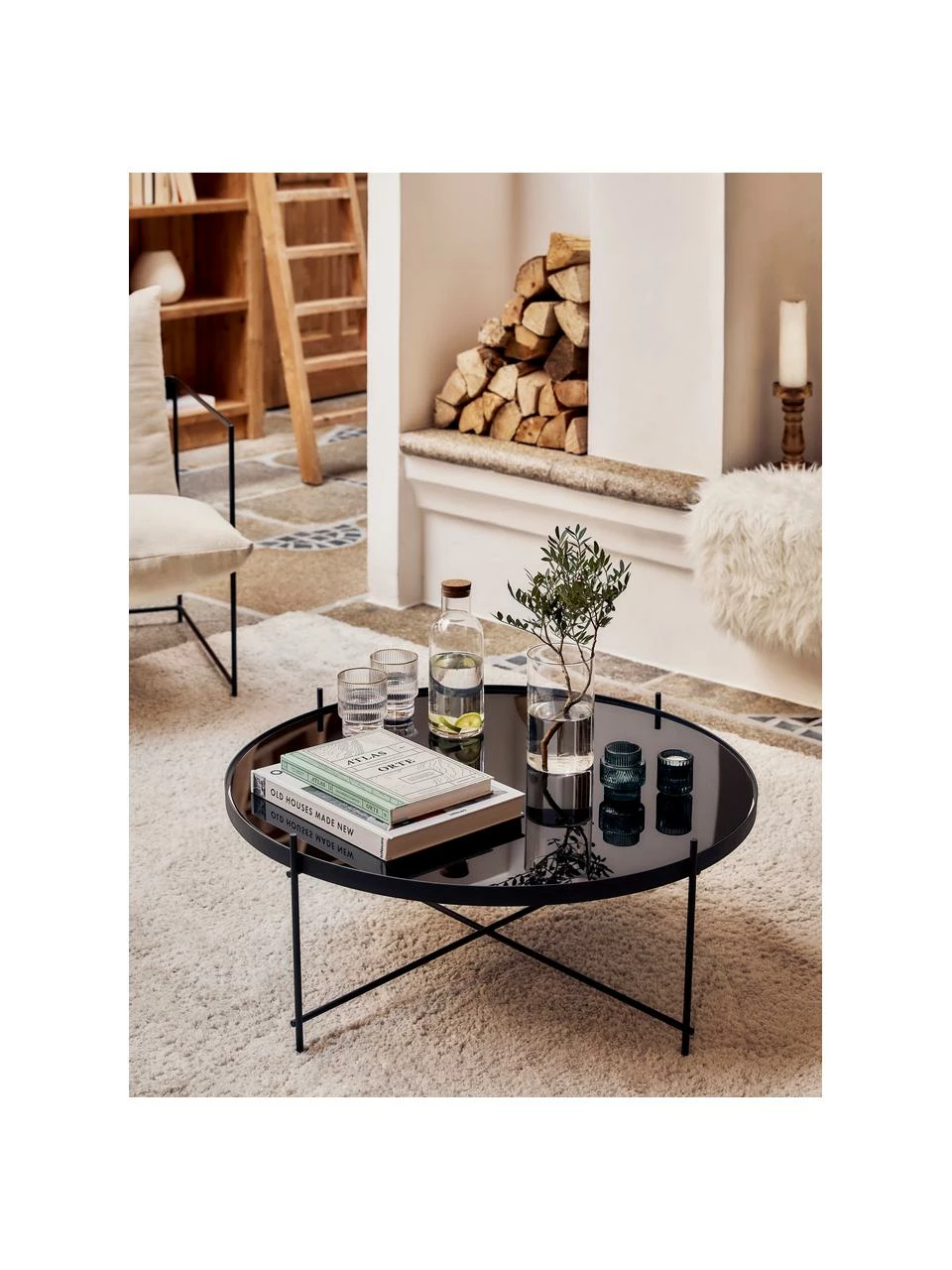 Zuiver Table basse ronde en verre Cupid, Ø 83 x haut. 35 cm 2 Zuiver Table basse ronde en verre Cupid, Ø 83 x haut. 35 cm – Image 2