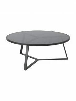 Westwing Collection Table basse ronde en verre Fortunata, Ø 100 x haut. 40 cm -furniture Soldes Table basse ronde en verre Fortunata 5