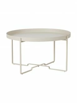 Table basse ronde métal blanc cassé George, Ø 57 x haut. 31 cm
