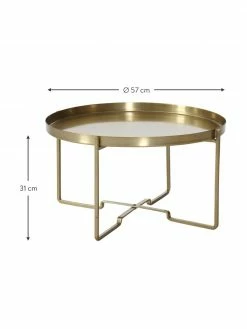 Table basse ronde métal finition dorée George, Ø 57 x haut. 31 cm -furniture Soldes Table basse ronde metal finition doree George 2